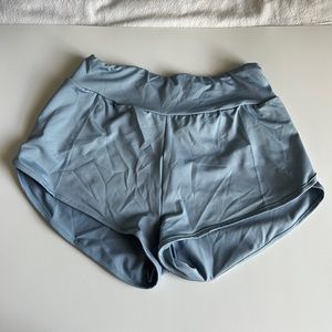 blue athletic shorts